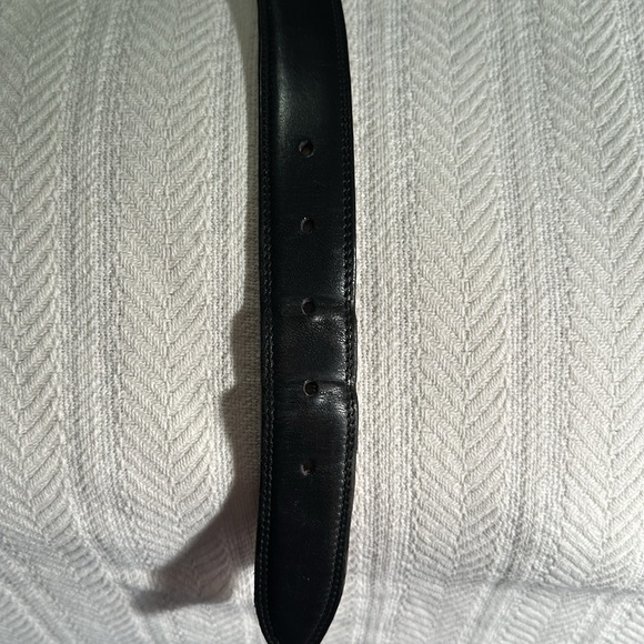 Men’s Coach 3872 Leather Black Stitch Belt - Authentic - size 38 - Picture 2 of 6